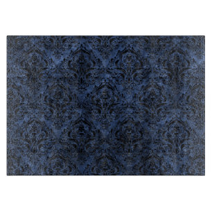 DAMASK1 ZWARTE MARBLE & BLUE STONE (R) SNIJPLANK