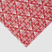Damask 01 Red-White-Tissue Paper Wrap Tissuepapier (Detail)