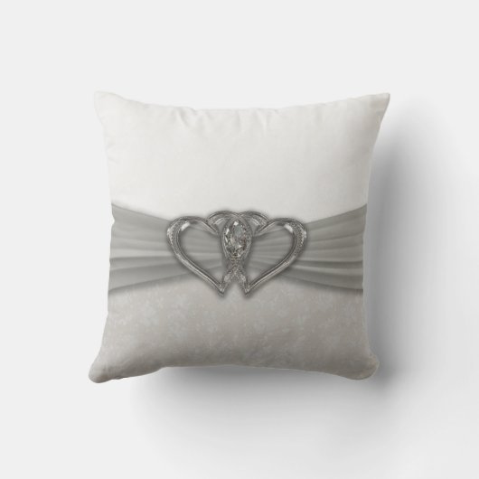 Damask 25th Wedding Jubileum Sierkussen (Achterkant)