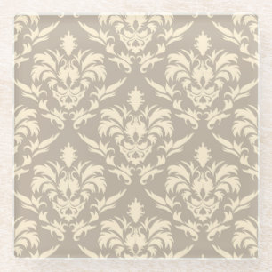 Damask 2 glazen onderzetter