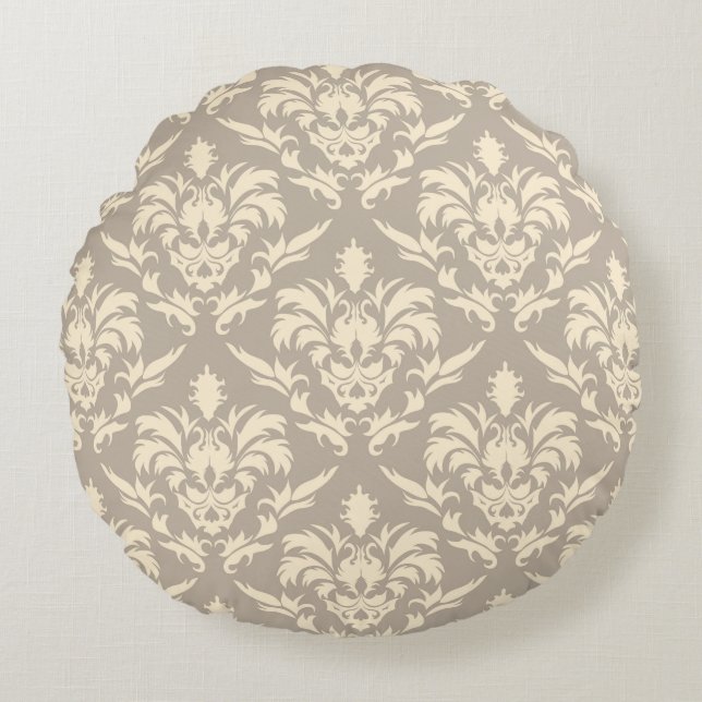Damask 2 rond kussen (Voorkant)