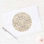 Damask 2 ronde sticker (Envelop)