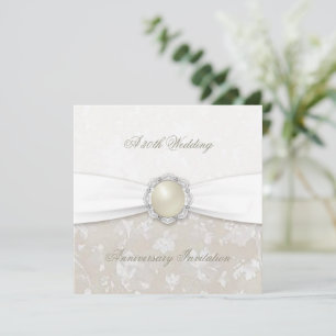 Damask 30e anniversaire de Mariage Invitation