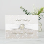 Damask 30e anniversaire de Mariage Invitation (Debout devant)