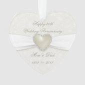 Damask 30e anniversaire Mariage de l'ornement acry (devant)