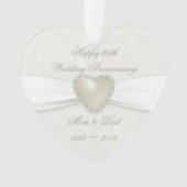 Damask 30e anniversaire Mariage de l'ornement acry (dos)