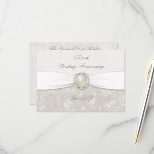 Damask 30e anniversaire Mariage RSVP