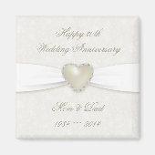 Damask 30th Mariage Anniversary Magnet (Devant)