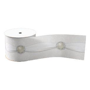 Damask 30th Wedding Jubileum Ribbon Grosgrain Lint