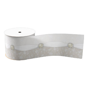Damask 30th Wedding Jubileum Ribbon Grosgrain Lint
