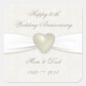 Damask 30th Wedding Jubileum Sticker (Voorkant)