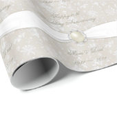 Damask 30th Wedding Jubileum Wrapping Paper Cadeaupapier (Rol Hoek)