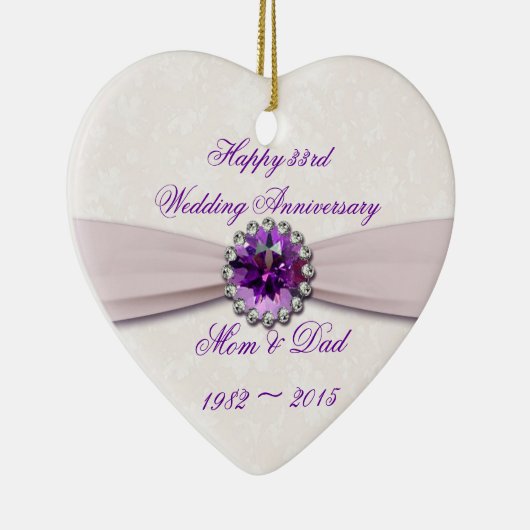 Damask 33e anniversaire de Mariage Ornement cardia (Droite)