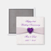 Damask 33e Mariage Anniversary Magnet (Recto/Verso)