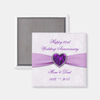 Damask 33e Mariage Anniversary Magnet