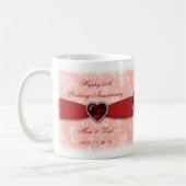 Damask, 40e anniversaire de Mariage Mug (Gauche)