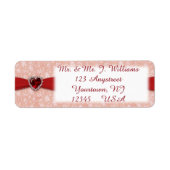 Damask 40th Jubileum Return Address Labels (Voorkant)