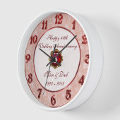 Damask 40th Wedding Jubileum Clock (Hoek)
