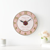 Damask 40th Wedding Jubileum Clock Grote Klok (Huis)