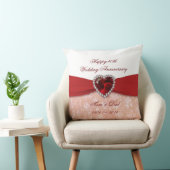 Damask 40th Wedding Jubileum Design Kussen (Stoel)