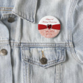 Damask 40th Wedding Jubileum Design Ronde Button 5,7 Cm (In situ)