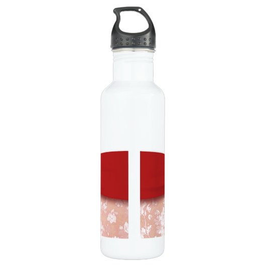 Damask 40th Wedding Jubileum Design Waterfles (Achterkant)