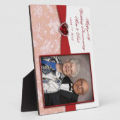 Damask 40th Wedding Jubileum Foto Plaque Fotoplaat (Zijkant)