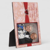 Damask 40th Wedding Jubileum Foto Plaque Fotoplaat (Zijkant)