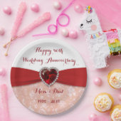 Damask 40th Wedding Jubileum Paper Bord (Feest)