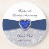 Damask 45e Mariage Anniversaire Dessous de verre (Devant)