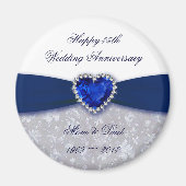 Damask 45e Mariage Anniversary Magnet (Devant)