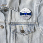 Damask 45th Wedding Jubileum Button (In situ)