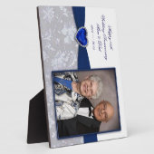 Damask 45th Wedding Jubileum Foto Plaque Fotoplaat (Zijkant)