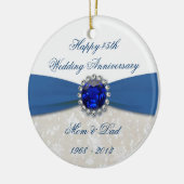 Damask 45th Wedding Jubileum Ornament (Links)