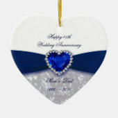 Damask 45th Wedding Jubileum Ornament (Voorkant)