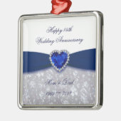 Damask 45th Wedding Jubileum Ornament (Links)