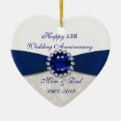 Damask 45th Wedding Jubileum Ornament (Voorkant)