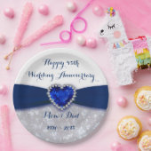 Damask 45th Wedding Jubileum Paper Bord (Feest)