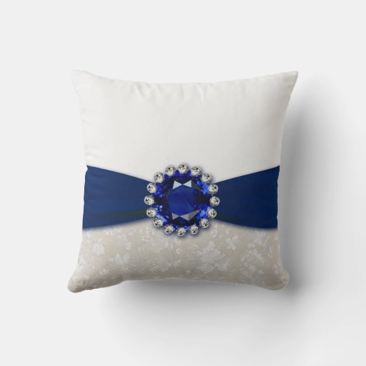 Damask 45th Wedding Jubileum Sierkussen (Achterkant)