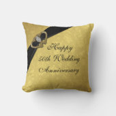 Damask 50th Wedding Jubileum Sierkussen (Voorkant)