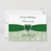 Damask 55e anniversaire du Mariage RSVP (Devant)