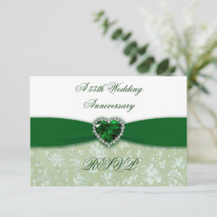 Damask 55e anniversaire du Mariage RSVP