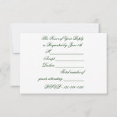 Damask 55e anniversaire du Mariage RSVP (Dos)