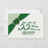 Damask 55e anniversaire du Mariage RSVP (Devant)