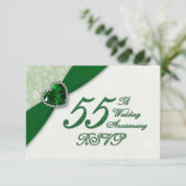 Damask 55e anniversaire du Mariage RSVP (Debout devant)