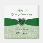 Damask 55e Mariage Anniversary Magnet (Devant)