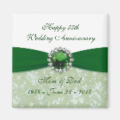Damask 55th Wedding Jubileum Magnet Magneet (Voorkant)