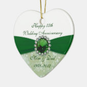 Damask 55th Wedding Jubileum Ornament (Links)