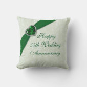 Damask 55th Wedding Jubileum Sierkussen (Voorkant)