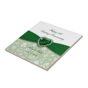 Damask 55th Wedding Jubileum Tegeltje